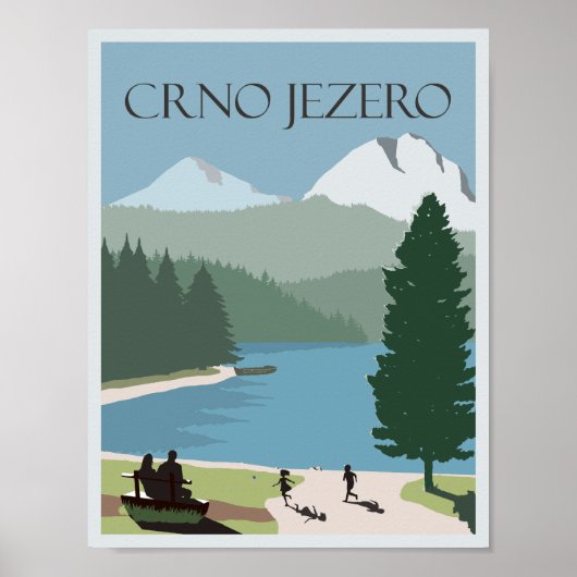 Black Lake Crno Jezero Montenegro 8.5''x11'' Poster (Vorne)