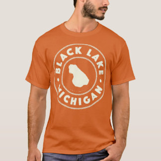 Black Lake Michigan Circle Tan T-Shirt