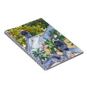 Black Langur Affen Eating, Notebook Notizblock (Rechte Seite)
