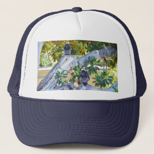 Black Langur Affen Eating, Truckers Hat Truckerkappe