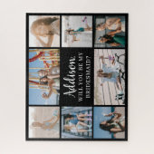 Black Large 8 Foto Collage Bridesmaid Vorschlag Puzzle (Vertikal)