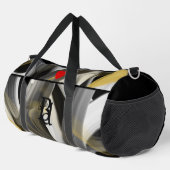 Black Large Duffel Bag Trend Abstrakt White Gold Duffle Bag (Rechte Ecke)