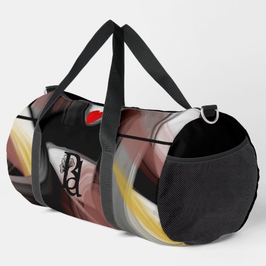 Black Large Gym Duffel Bag Trend Abstrakt Powdery Duffle Bag (Rechte Ecke)