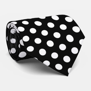 Black Large Polka Dot Krawatte