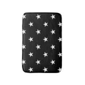 Black Large Stars Bath Mat Badematte (Vorderseite Vertikal)