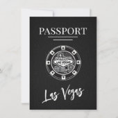 Black Las Vegas Passport Save the Date (Vorderseite)