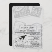 Black Las Vegas Passport Wedding Einladung (Vorne/Hinten)