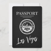 Black Las Vegas Passport Wedding Einladung (Rückseite)