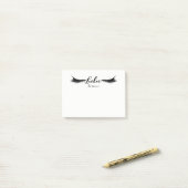 Black Lashes Eyelashes Modernes Glam Personalisier Post-it Klebezettel (Auf Schreibtisch)