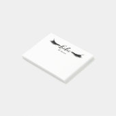 Black Lashes Eyelashes Modernes Glam Personalisier Post-it Klebezettel (angewinkelt)