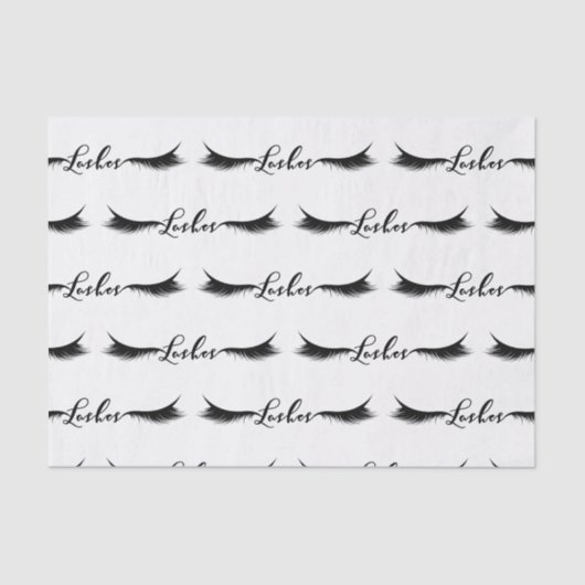 Black LASHES Eyelashes Schönheitssalon Makeup Seidenpapier (Vorderseite)