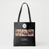 Black Lashes Studio Foto-Collage Elegantes Logo Tasche (Vorderseite)