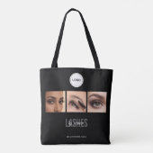 Black Lashes Studio Foto-Collage Elegantes Logo Tasche (Rückseite)