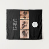 Black Lashes Studio Foto-Collage Messeveranstaltun Wandteppich (Vorderseite (Horizontal))