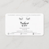 Black Lashes Wispy Eyelashes Schönheit Visitenkarte (Rückseite)