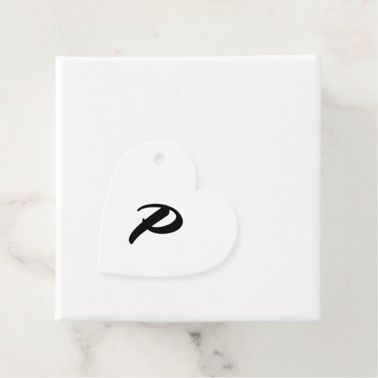 Black Lässig Script Monogram Vielen Dank Geschenkanhänger (Beispiel)