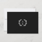 Black Laurel Monogram - UAWG Online RSVP Karte (Rückseite)