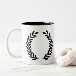 Black Laurel Wreath Classic Sieg. Zweifarbige Tasse