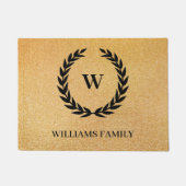 Black Laurel Wreath Fußmatte (Vorderseite)