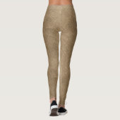 Black Laurel Wreath Imitats Burlap - Personalisier Leggings (Rückseite)