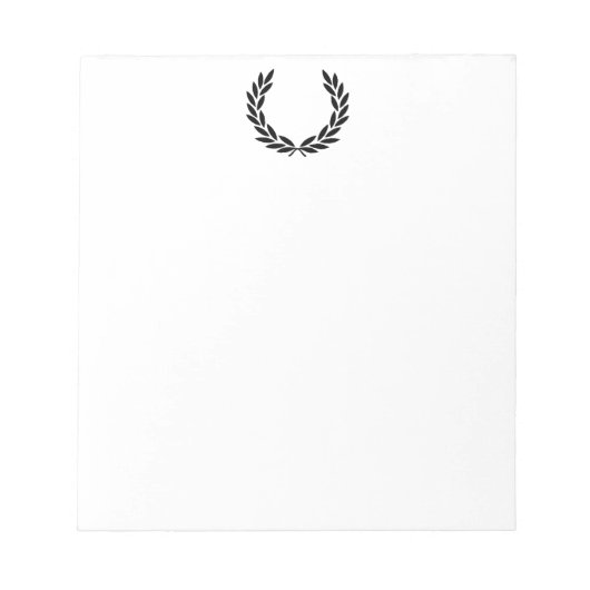 Black Laurel Wreath Notizblock (Vorderseite)