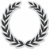 Black Laurel Wreath Sticker (Vorderseite)