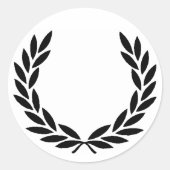 Black Laurel Wreath Sticker (Vorderseite)