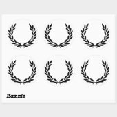Black Laurel Wreath Sticker (Blatt)