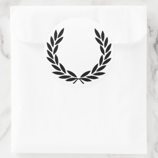 Black Laurel Wreath Sticker (Tasche)