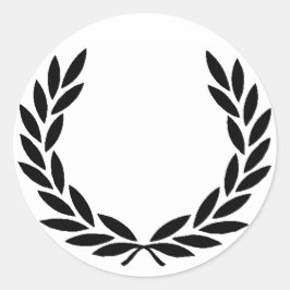 Black Laurel Wreath Sticker