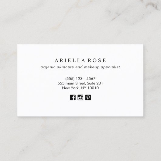 Black Lavender Ombre Beauty Salon Visitenkarte (Rückseite)