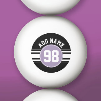 Black & Lavender Sports Jersey Individuelle Name N Tischtennisball