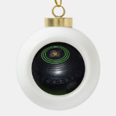 Black Lawn Bowl, Keramik Kugel-Ornament (Vorderseite)