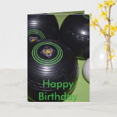 Black Lawn Bowls, Geburtstagskarte Karte (Gelbe Blume)