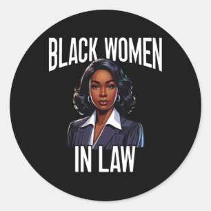 Black Lawyer Afro American Attorney Black History Runder Aufkleber