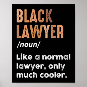 Black Lawyer definiert afrikanische amerikanische  Poster