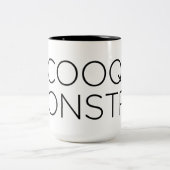 Black le Cooqui Monstre Zweifarbige Tasse (Mittel)