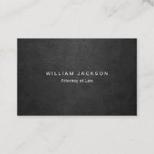 Black Leaather Look Euro Business Card Visitenkarte (Vorderseite)