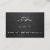 Black Leaather Look Euro Business Card Visitenkarte (Rückseite)