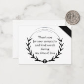 Black Leaf Danke Karte (Vorderseite/Rückseite Beispiel)