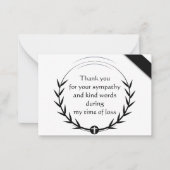 Black Leaf Danke Karte (Vorderseite)
