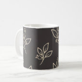 Black Leaf Mug | Modern Coffee Mug Kaffeetasse (Vorderseite Links)