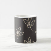 Black Leaf Mug | Modern Coffee Mug Kaffeetasse (Mittel)