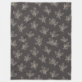 Black Leaf Throw Blanket Fleecedecke (Vorderseite)