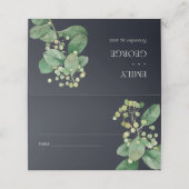 BLACK LEAFE FOLIAGE GREENERY WATERCOLOR BLLORAL PLATZKARTE (Außenseite Aufgefaltet)