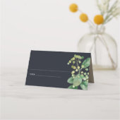 BLACK LEAFE FOLIAGE GREENERY WATERCOLOR BLLORAL PLATZKARTE (Vorderseite)