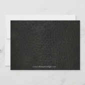 Black Leather & Chrome Abschluss Einladung (Rückseite)