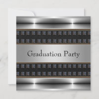 Black Leather Chrome Boys Graduation Party