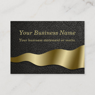 Black Leather Classic Business Card Visitenkarte