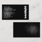 Black Leather Effect Fitness Sport Business Card Visitenkarte (Vorne/Hinten)
